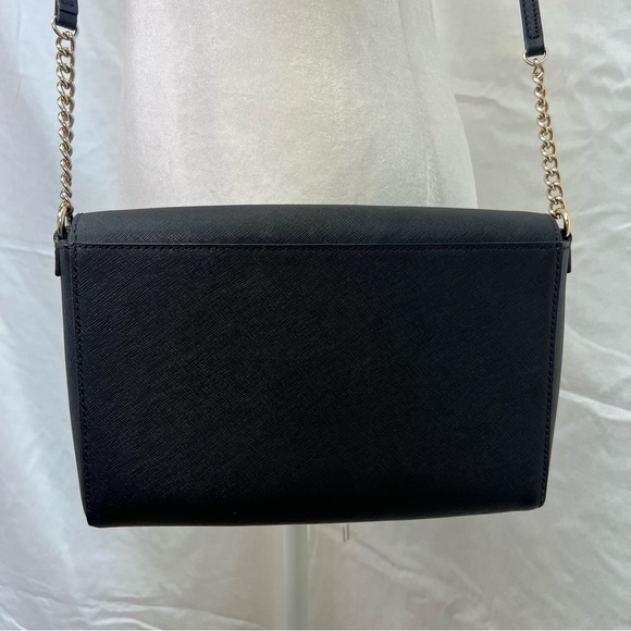 Kate Spade New York Tilden Place Alek black crossbody bag with gold detailing. - Picture 7 of 12